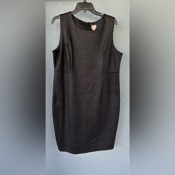 Chico’s Sleeveless Stretchy Pebbled Pattern Dress Size 2/Size L - Picture 1 of 5